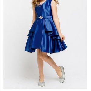 Girls Royal Blue Party Dress Size 10